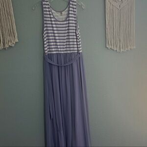 Striped Purple Maxi Dress